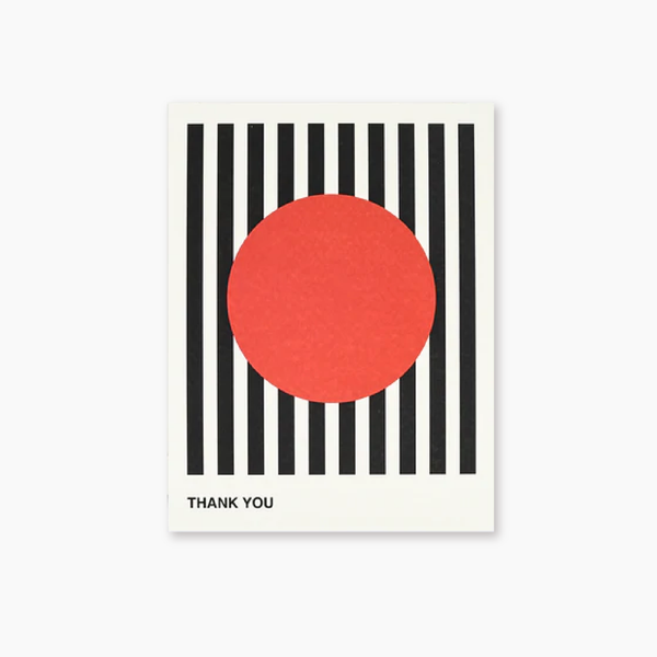 Card - Thank You Black Stripe