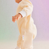 Organic Long Sleeve Jumpsuit - Soft Vanilla