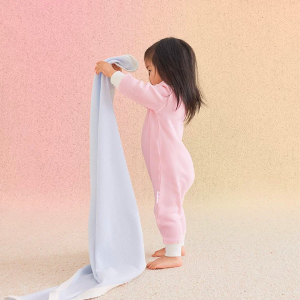 Organic Long Sleeve Jumpsuit - Whisper Pink