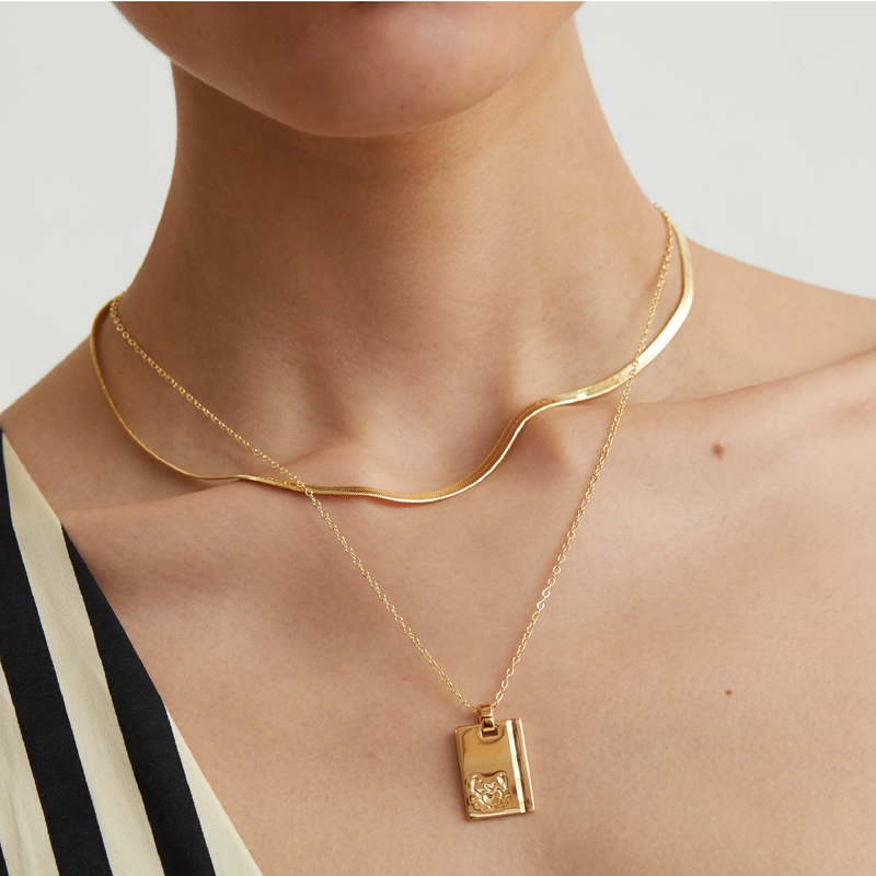 Gold Star Sign Necklace Virgo Elms