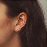 Disc Stud Earrings - Sterling Silver